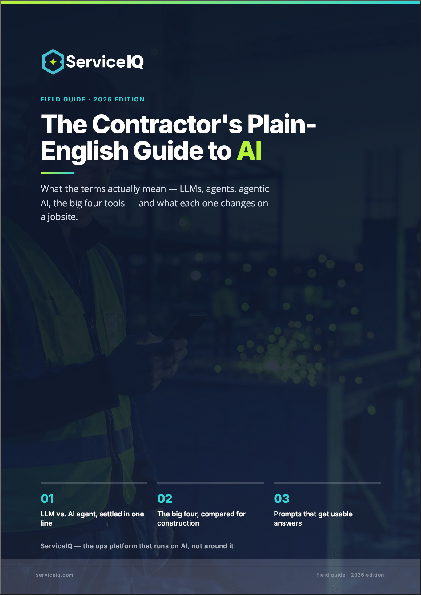 AI Questions You're Too Busy Running a Construction Business to Ask — eBook cover