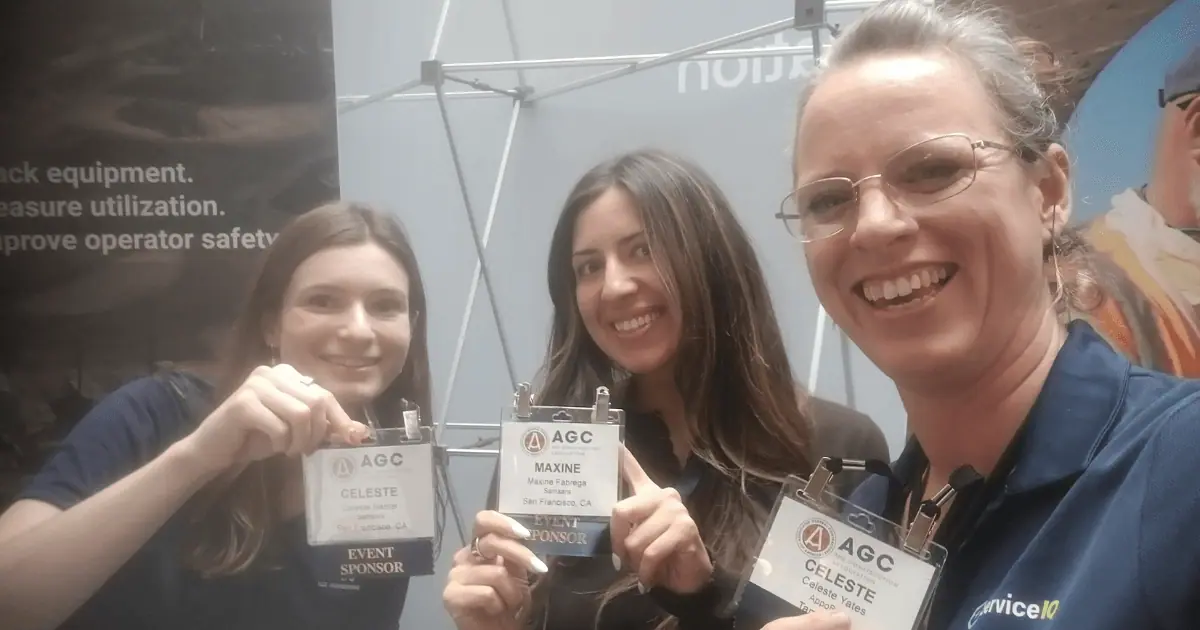 ServiceIQ team members at the AGC Tech Conference expo booth