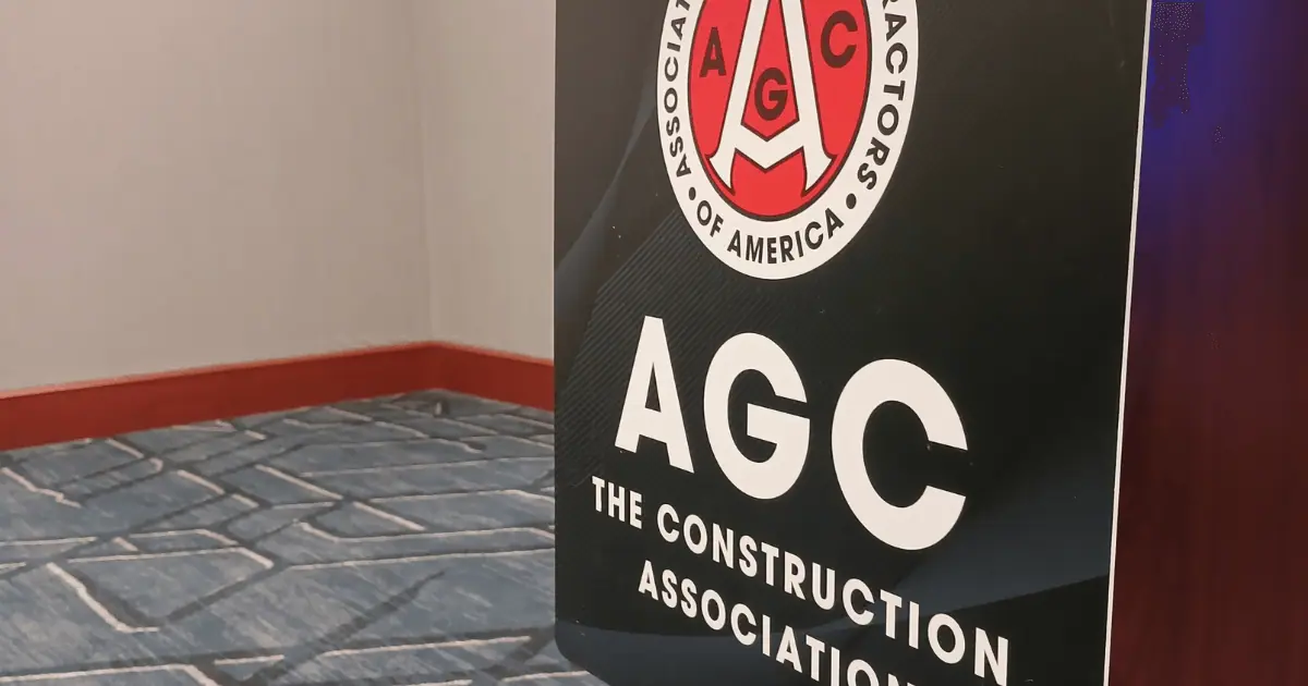 AGC: The Construction Association of America signage at the conference venue