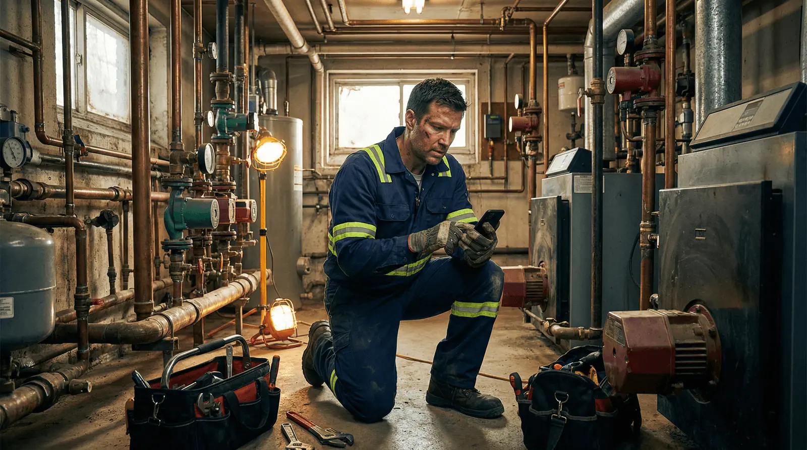 Subcontractor viewing real-time schedule changes and approvals from the job site
